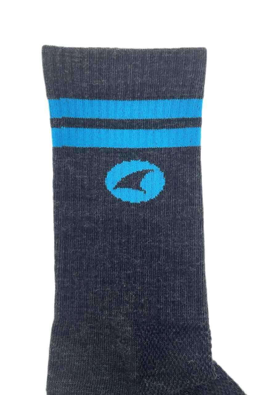 Wool Cycling Socks - Blue Stripes